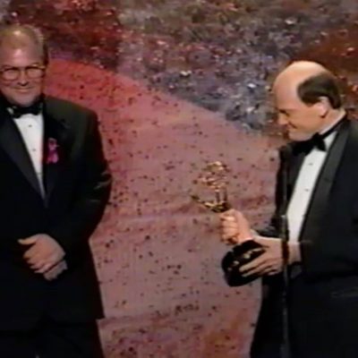 Accepting the 1998 Emmy for Outstanding Sound Mixing